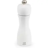 Peugeot Tahiti Salt Mill in Wood Matt White 15 cm