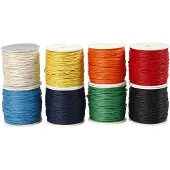 Creativ Company Puuvillanyöri, paksuus 1 mm, vahattu, värilajitelma, 8x40 m/ 1 pkt