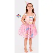 Den Goda Fen Naamiaisasut - Dress Candy - Vaaleanpunainen - - 2-4 v (92-104) - Naamiaisasut