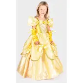 Den Goda Fen Naamiaisasut - Prinsessamekko - Keltainen - - 6-8 v (116-128) - Naamiaisasut