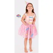 Den Goda Fen Naamiaisasut - Dress Candy - Vaaleanpunainen - - 4-6 v (104-116) - Naamiaisasut
