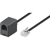 Pro Modular telephone extension cable - Musta - 6m