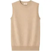 GOBI Cashmere Neuleliivi 'Women's Essential Cashmere Crewneck Vest' beige