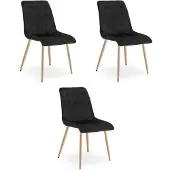 Leobert 3 ruokailutuolin sarja Split, 88x46x40 cm, musta