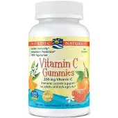 Nordic Naturals , Vitamiini C Gummies, 4+ Vuoden Ikäisille, Tart Tangerine, 250 mg, 60 Gummies (125 mg per Gummy)