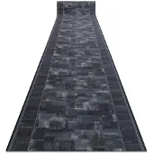Rugsx Alfombra de pasillo con refuerzo de goma TRIBE antracita 80cm 80x940 cm
