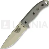 ESEE Model 5, desert tan/OD green, black kydex sheath