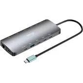 I-Tec Metal C31NANOTRIPLEDOCKPD, Langallinen, USB 3.2 Gen 1 (3.1 Gen 1) Type-C, 140 W, 3,5 mm, 10,100,1000 Mbit/s, Harmaa