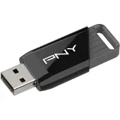 PNY Attaché X, 32 GB, USB A-tyyppi, 3.2 Gen 1 (3.1 Gen 1), 130 MB/s, Liuku, Musta (P-FD32GATTX-GE)