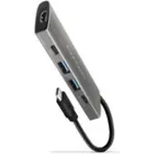 Axagon 3.2 Gen2 USB-C 5-in-1 -telakka, hopea