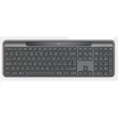 Logitech Signature Slim Solar + K980 for Business, Täysikokoinen (100 %), Langaton, RF Wireless + Bluetooth, Näppäimen saksikytkin, QWERTY, Grafiitti