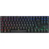 Cherry MX 8.2 TKL Wireless RGB, Langallinen & langaton, USB + RF Wireless + Bluetooth, Mekaaninen, QWERTZ, RGB LED, Musta (G80-3882LJADE-2)