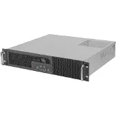 Silverstone RM23-502-MINI, räkkiasennettava mATX-kotelo, 2U, musta/harmaa