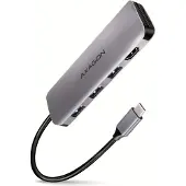 Axagon 3.2 Gen1 USB-C 5-in-1 -telakka, hopea