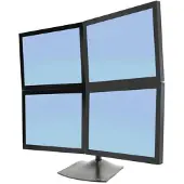 Ergotron DS100 Quad -pöytäjalka neljälle näytölle jopa 24", 14 kg, musta