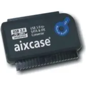 Aixcase AIX-BLUSB3SI-PS, USB, SATA, Musta, PC, 62 mm, 42 mm