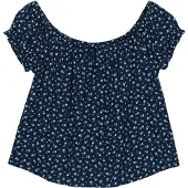 Superdry for woman. W6012219A Top Button navy (XS), Casual, Viscose, Short sleeve