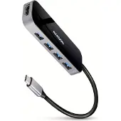 Axagon 3.2 Gen1 USB-C 6-in-1 -telakka, musta
