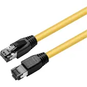 Microconnect S/FTP Cat8.1 suojattu laitekaapeli, 7,5m, keltainen
