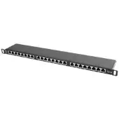 Lanberg PPS5-0024-B, Cat5, Cat5e, Telinekiinnitys, 0.5U, Musta, Metalli, 445 mm