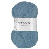 Viking Garn Kid/Silk 25 g Grey Blue 322