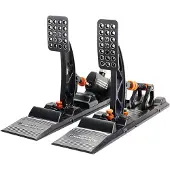 Asetek Simsports Invicta S-Series Brake & Throttle -polkimet, musta/oranssi