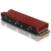 Axagon Passiivinen alumiinijäähdytin M.2 2280 SSD-levylle, punainen