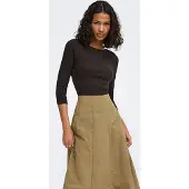 JDY Jdymalli 3/4 Boatneck Top Jrs Noos - Brown - XS