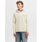 Jack & jones Jornorrebro Typo Back Sweat Hood Sn Jnr - Cream - 128