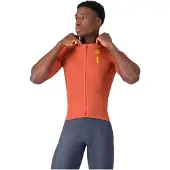 Castelli Drittone Logo -lyhythihainen pyöräilypaita paprika/mango mojito miehet
