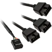 Lian Li USB 2.0 1-to-3 HUB, musta