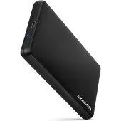Aucune Ulkoinen kotelo 2.5" SATA III 6G HDD/SSD-levylle, 3.2 Gen1 USB-C, musta