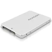 Axagon Sisäinen 2.5" kotelo M.2 SATA SSD:lle, B&M/B-key, hopea