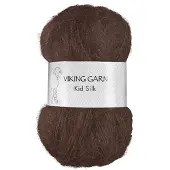 Viking Garn Kid- Silk Lanka Silk Mohair 25 g Tummanruskea 308