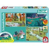 Schmidt Forest and Meadow Animals 3x24p palapeli