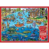 Cobble Hill Palaapelit DoodleTown: Gone Fishing 1000 palaa, Cobble Hill