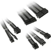 Kolink Core Adept Braided Cable Extension Kit - Black / Grey, jatkokaapelisarja