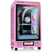 Thermaltake Tower 200, Mini Tower, PC, Vaaleanpunainen, Mini-ITX, Terästä, Karkaistu lasi, Pelaaminen (CA-1X9-00SAWN-00)