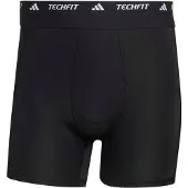 Adidas Urheiluhousut 'TECHFIT Hybrid Short' musta / valkoinen