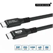 Microconnect USB4CC3 USB4 USB-C -kaapeli, 100 W, 3 m, musta