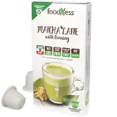 Foodness | Matcha-latte ginsengillä - 10 kapselia nespresso-koneisiin