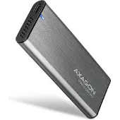 Axagon Ulkoinen kotelo M.2 NVMe/SATA SSD-levylle, 3.2 Gen2 USB-C, hopea