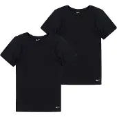 Nike Boys 2Pk Crew Undershirt - Black - 132/147