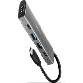 Axagon 3.2 Gen2 USB-C 5-in-1 -telakka, hopea