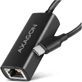 Axagon Gigabit Ethernet -verkkoadapteri, 3.2 Gen1 USB-C, 15cm, musta