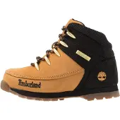 Timberland unisex for kids. TB0A1NL42311 Euro Sprint mid-calf lace-up leather boots black and yellow (23), Flat, Laces, Casual, children's f
