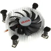 Akasa Matalaprofiilinen LGA775/115x/1200 prosessorijäähdytin, musta/hopea