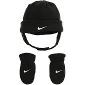 Nike Baby Boy's Swoosh Baby Fleece Cap -hansikasetti (vauvoille/taaperoille) musta/valkoinen 12-24 kk
