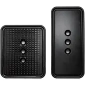 Asetek Forte Pedal Face Plates, poljinlevysarja, musta