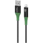 Microconnect Smart Charge MFI USB-A - Lightning -kaapeli 1m musta-vihreä, MC-SMART USB AL